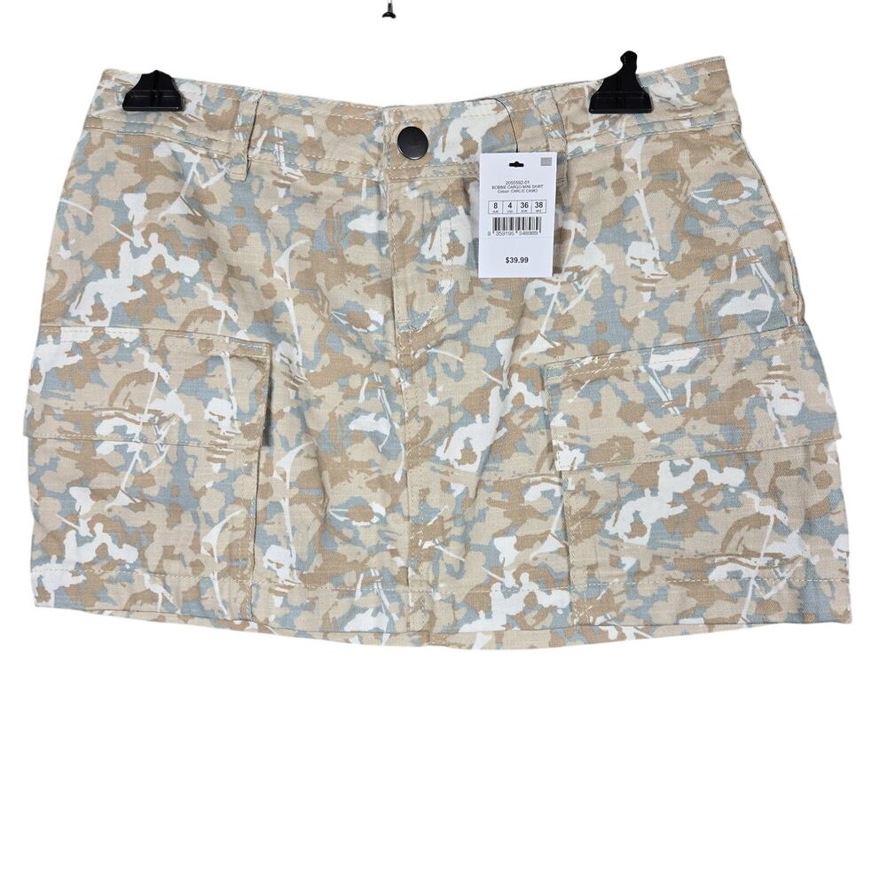 Cotton On Bobbie Cargo Mini Skirt Women 4 NEW Carlie Camo Print Low Rise Utility